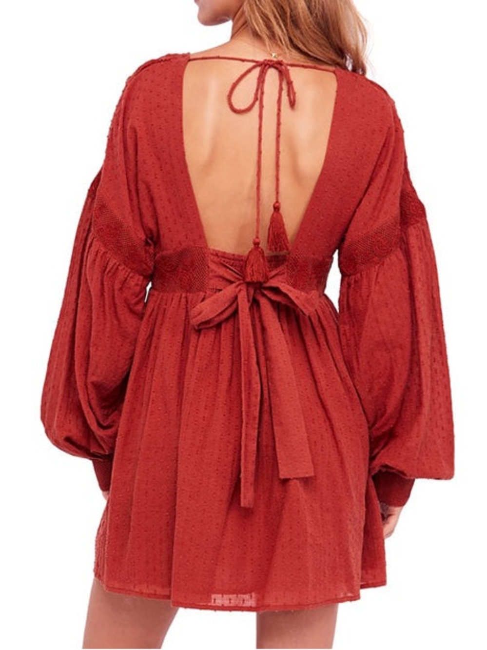 Free People Sugarpie Mini Dress in the cinnamon orange